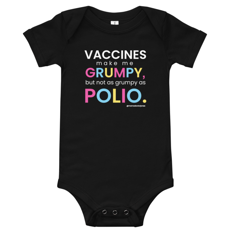 Polio Baby Onesie - Black product image (1)