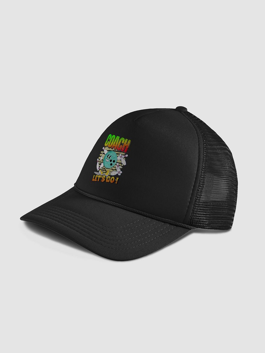 Retro Mascot Coach Bowling Energetic Foam Trucker Hat product image (2)