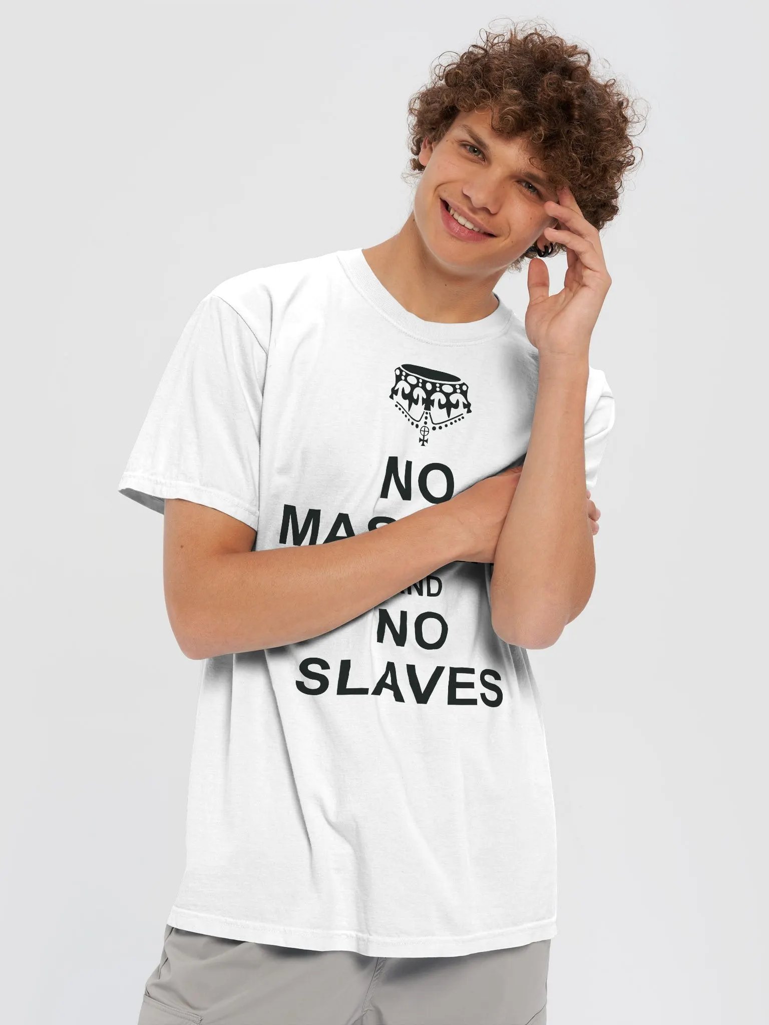 No Masters No Slaves White Short product image (5)
