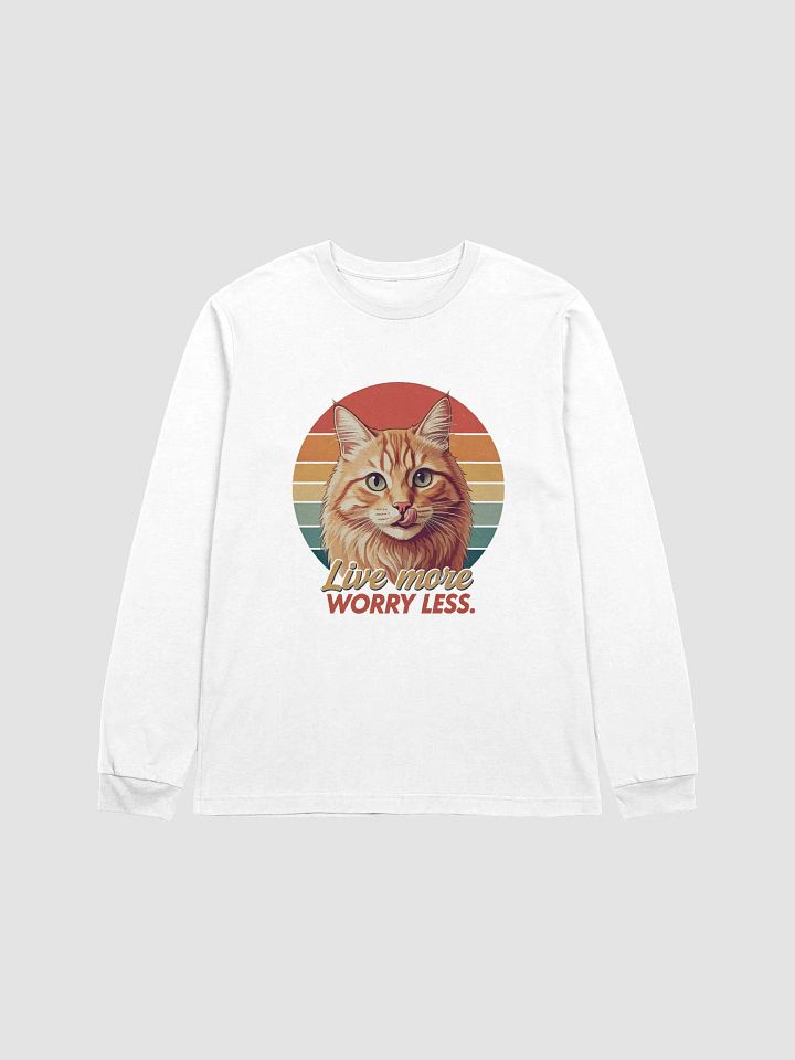 Motivational Cat Illustration Long Sleeve Tee product image (1)