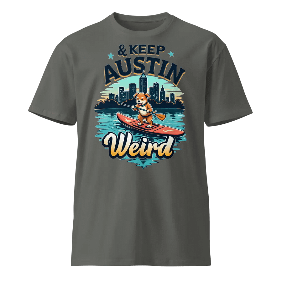 Austin Paddleboarding Dog Unisex Tee product image (1)