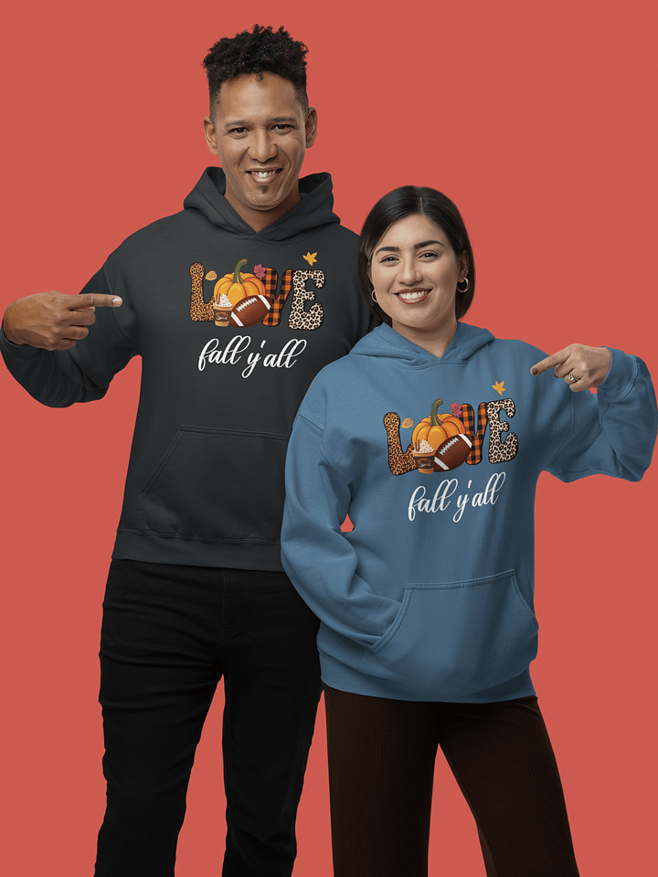 Love Fall Y'all Football Pumpkin Spice Hoodie product image (1)