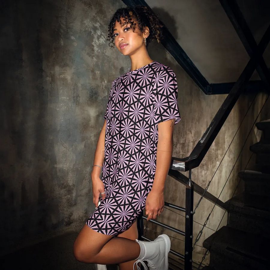 Abstract Shapes and Angles T Shirt Dress product image (2)