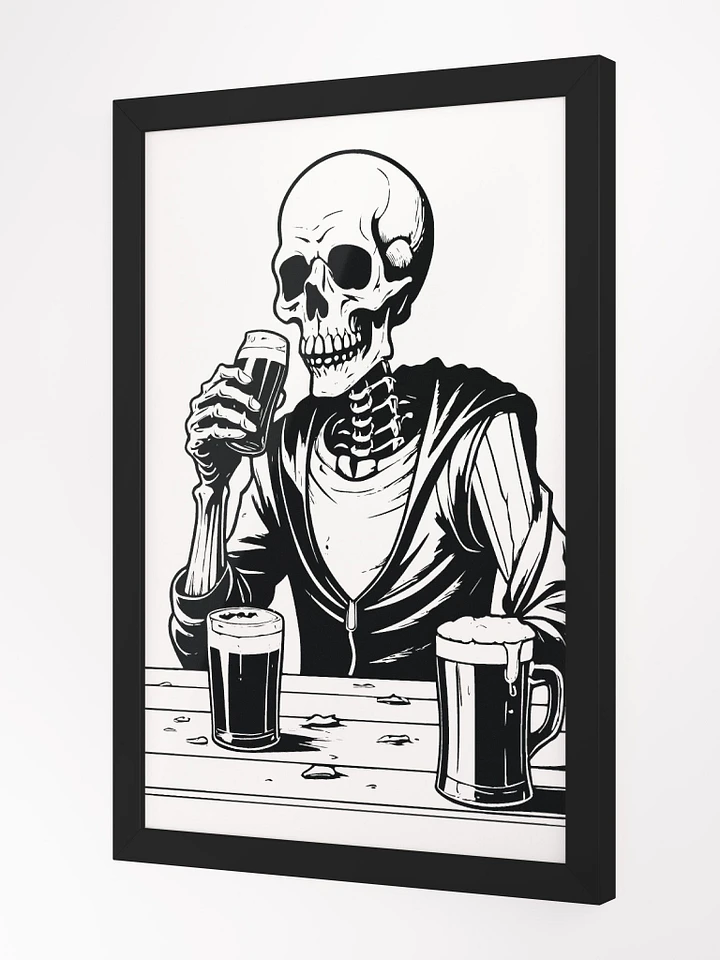 SKELETON DRINKING BEER Skeleton, skeletons, sitting skeleton, beer, beer glass, beer mug, beer lover, funny beer shirt, bar sign, sexy product image (4)