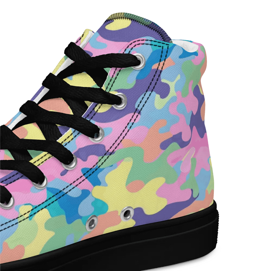 Pastel Camouflage High Top Canvas Shoes product image (10)
