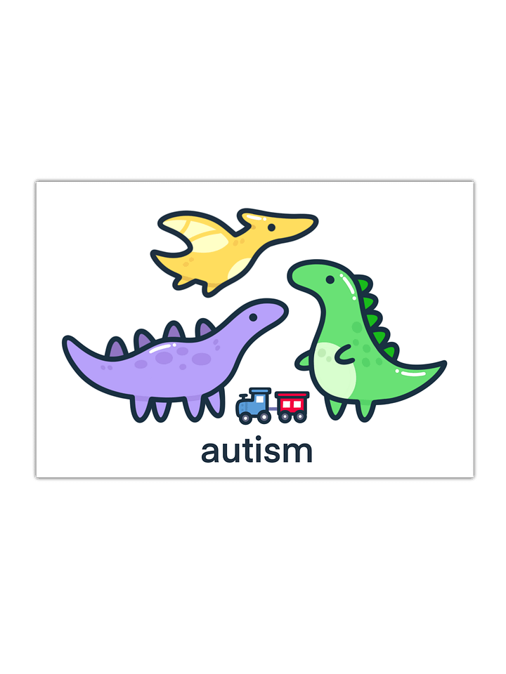 AUTISM DINOSAUR STICKER product image (1)