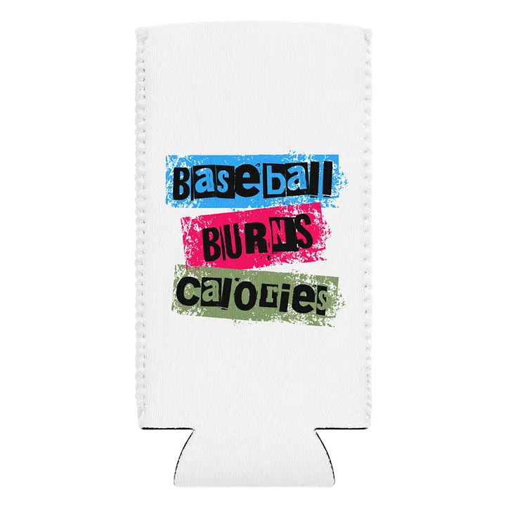 Baseball Burns Calories Bold Can Cooler product image (1)