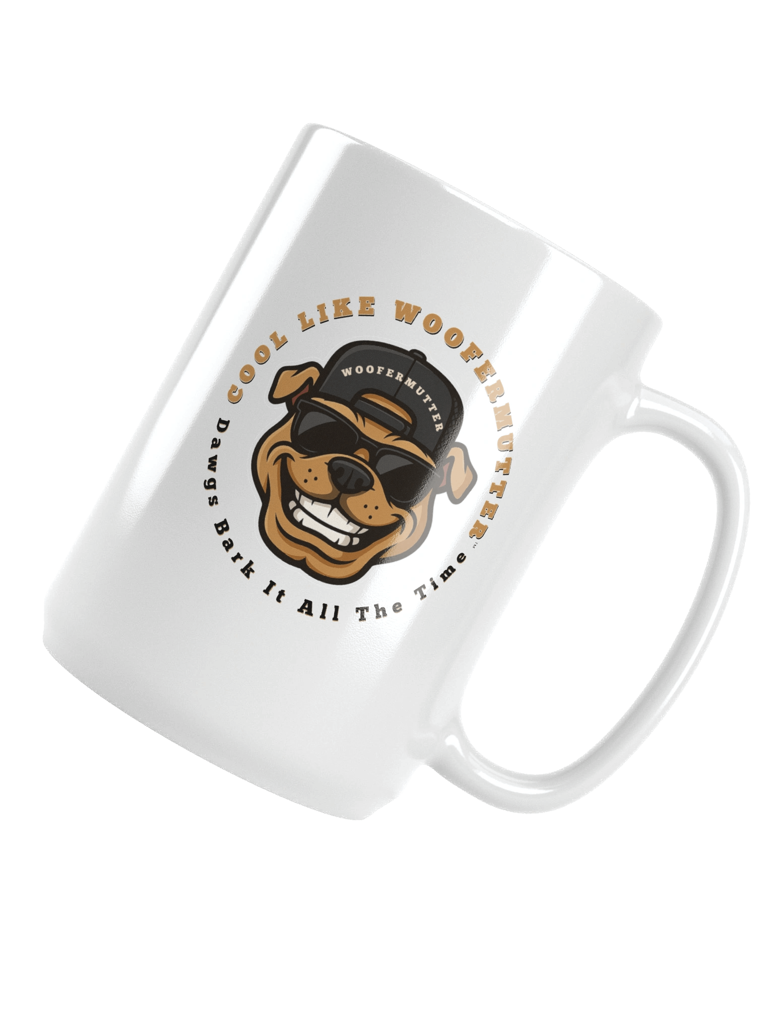 WooferMutter™ Brown bulldog White Ceramic Mug product image (5)
