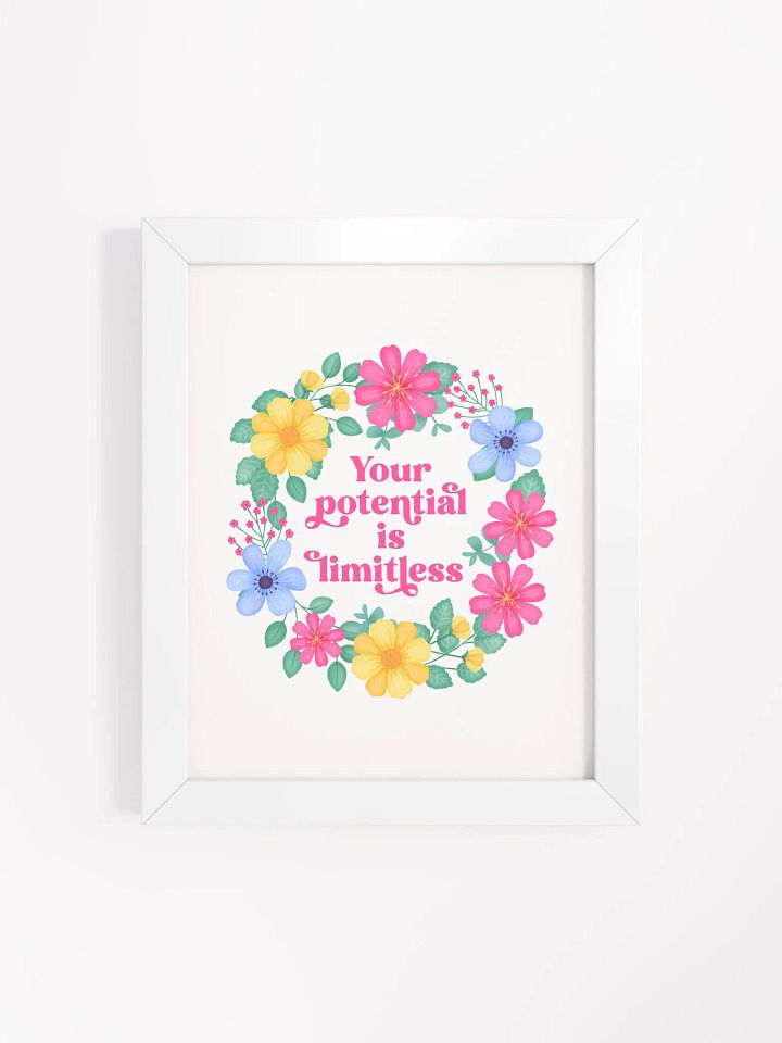 Your potential is limitless - Motivational Wall Art White product image (1)