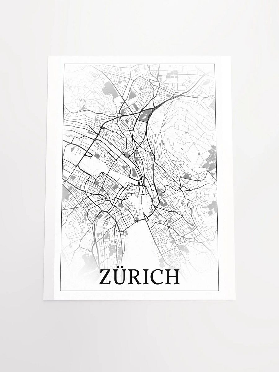 Zürich, Switzerland, city map print product image (18)