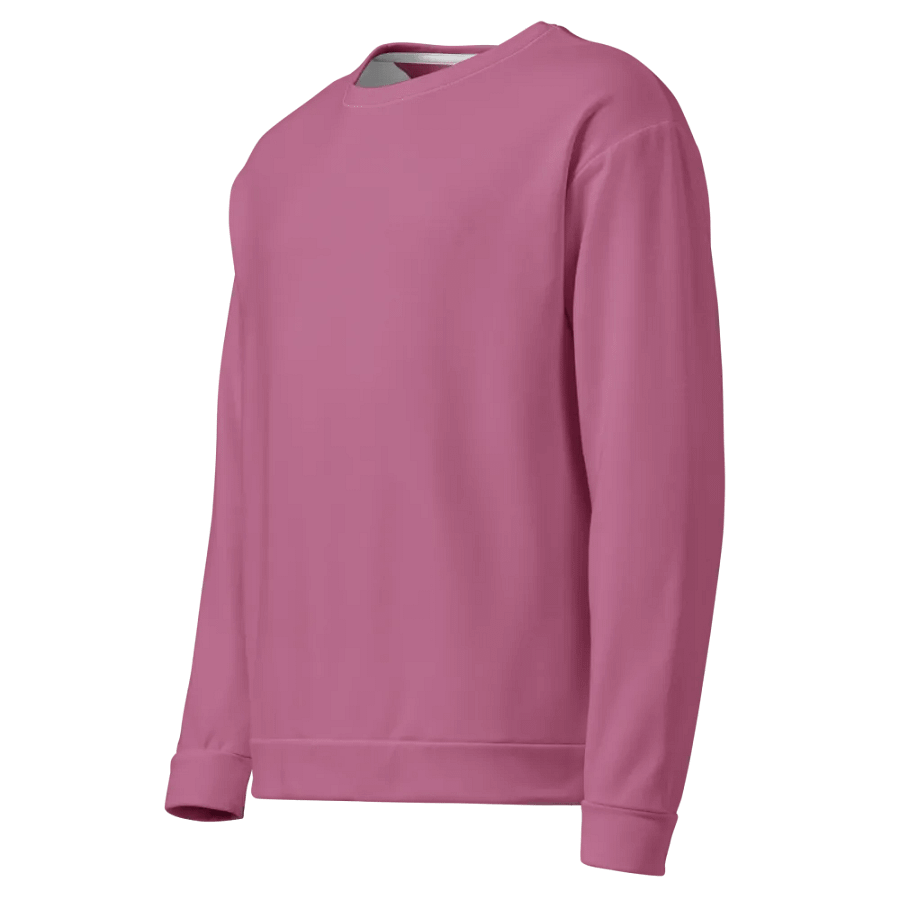 Plain Medium Dark Carnation Pink True Summer Unisex Recycled Polyester Heavyweight Premium Sweatshirt by Treasure Pie product image (5)