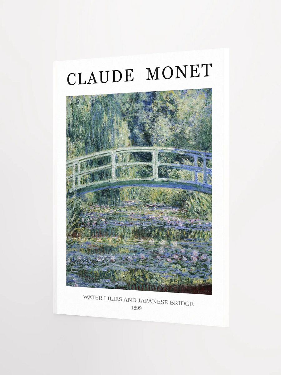 Classic art poster 'Water Lilies and Japanese Bridge' by Claude Monet product image (7)