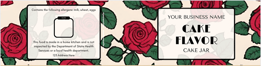 Classic Rose Cake Jar Label Templates product image (5)