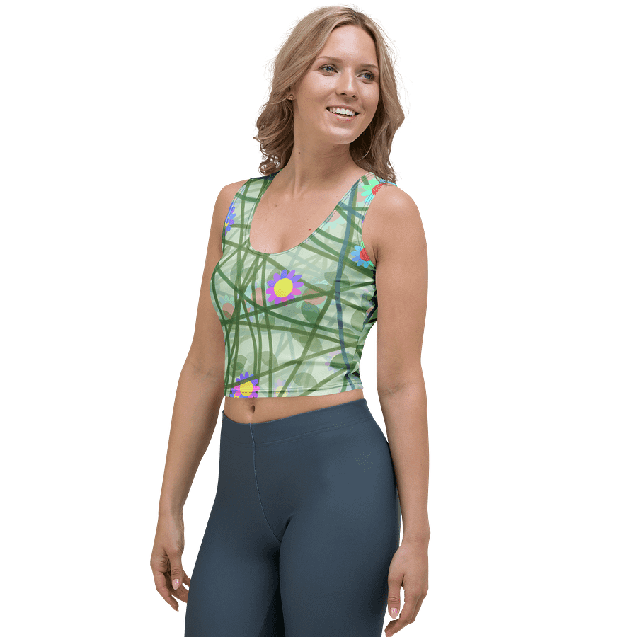 Vibrant Botanical Chaos Crop Top product image (3)