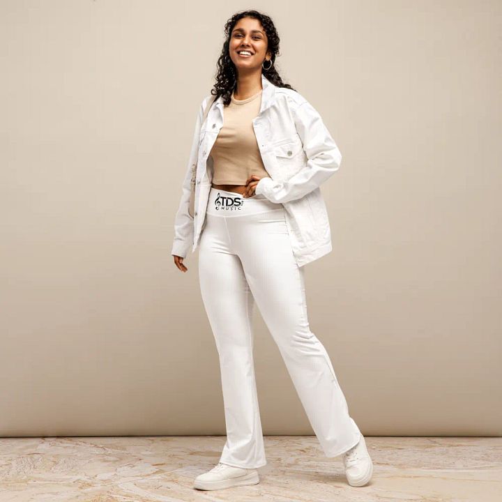 TDS Music Women's White Flare Leggings product image (1)