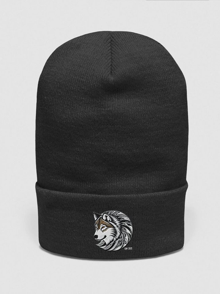 Timber Wolf Embroidered Cuffed Beanie product image (1)
