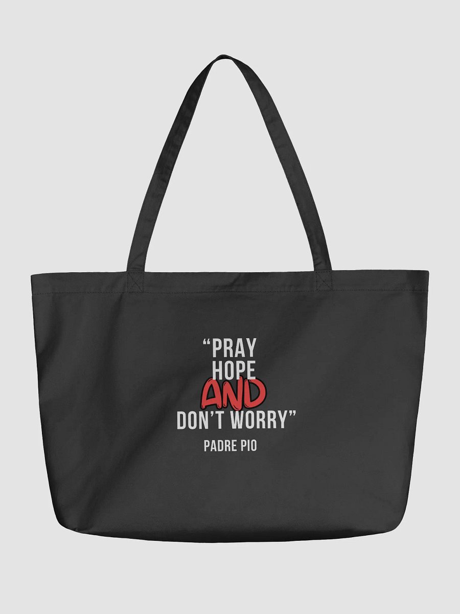 Tote Bag With Two Of Padre Pio's Iconic Quotes One One Each Side product image (1)
