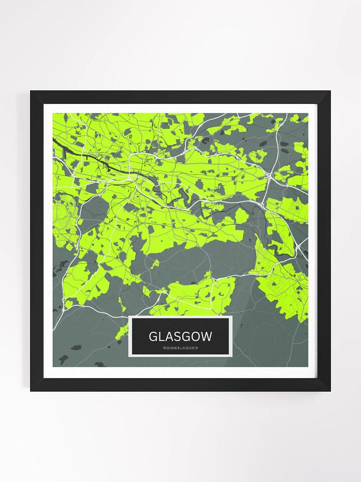 Framed Square Glasgow Art Maps product image (1)