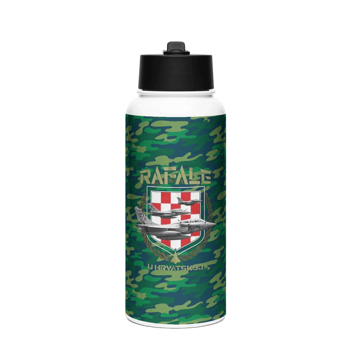 Rafale Fighter Jets Camo Stainless Steel Bottle product image (1)