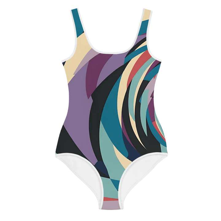 Abstract Lithographic Pattern Design Youth One Piece Swimsuit - V5 product image (1)