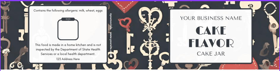 Valentines Heart Cake Jar Label Templates product image (7)