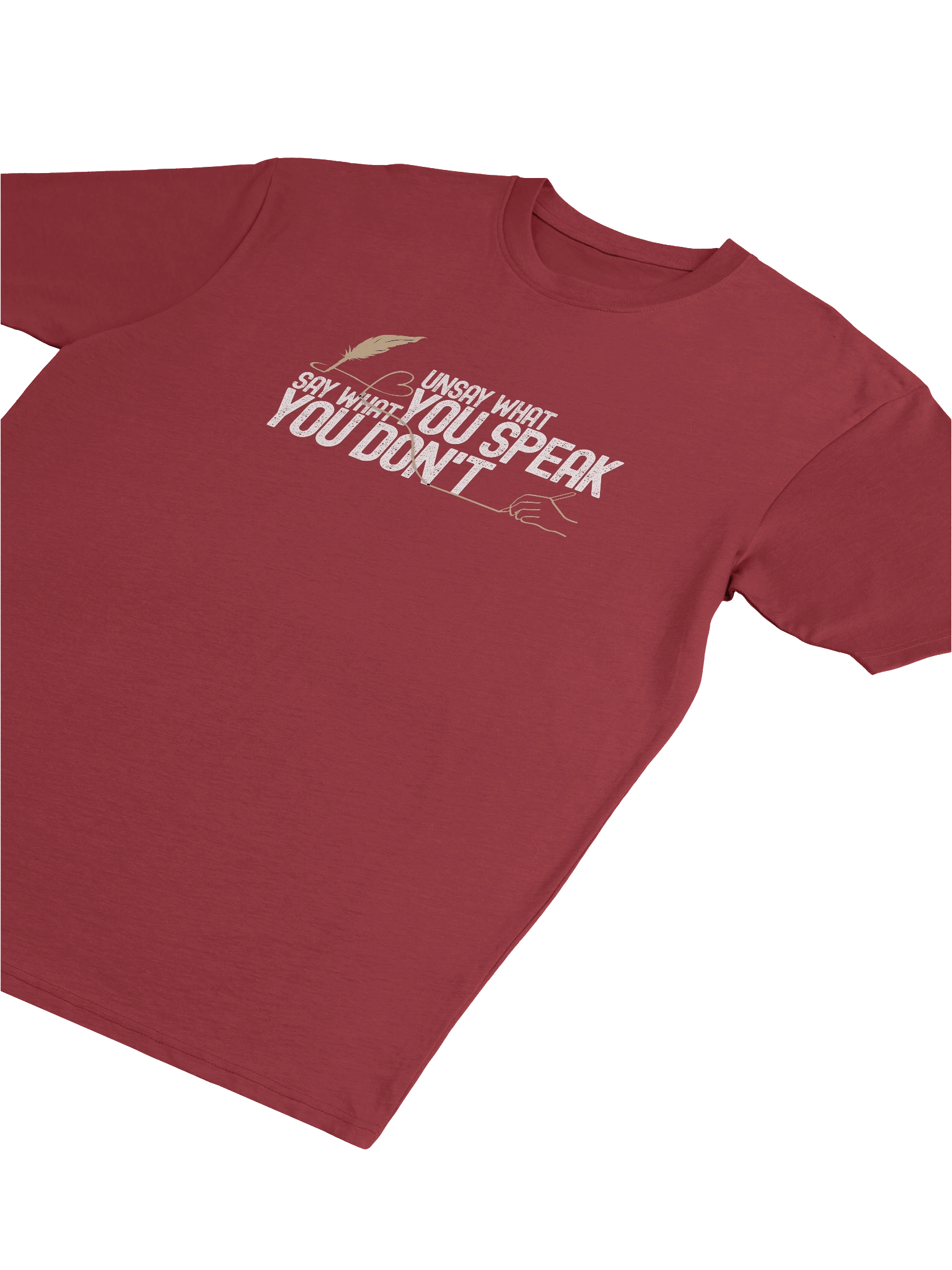 Words With Weight T-Shirt | Unsay What You Speak, Say What You Don't Design | Cotton Heritage Premium Tee product image (5)