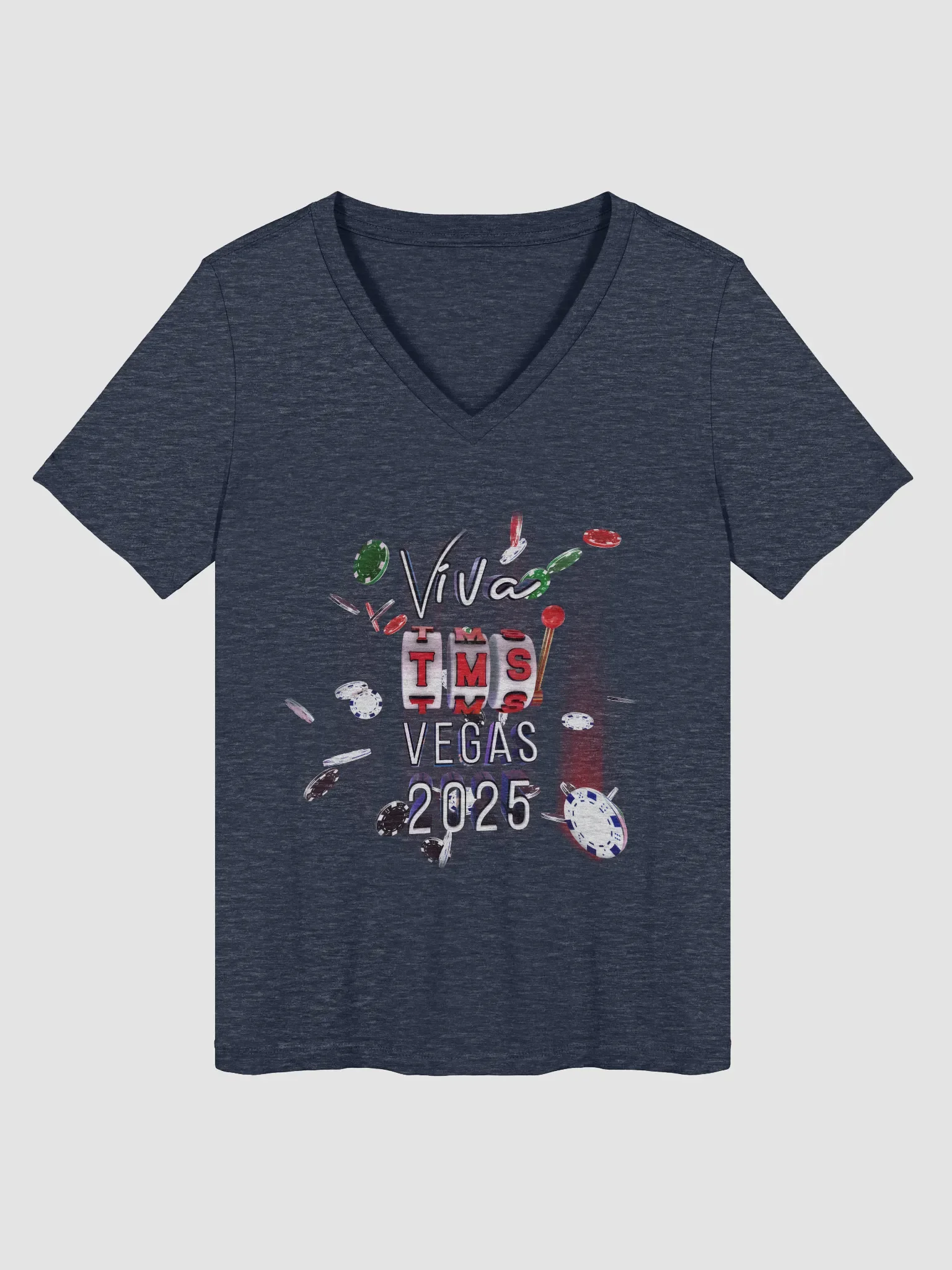 [Unofficial] Viva TMS Vegas 2025 3D Slot Machine Women's V-Neck product image (15)