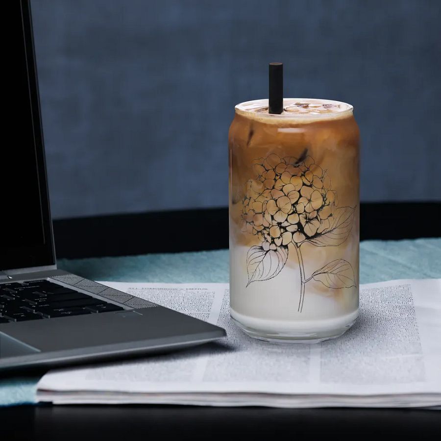Hydrangea Sleek Can-Shaped Glassware product image (3)