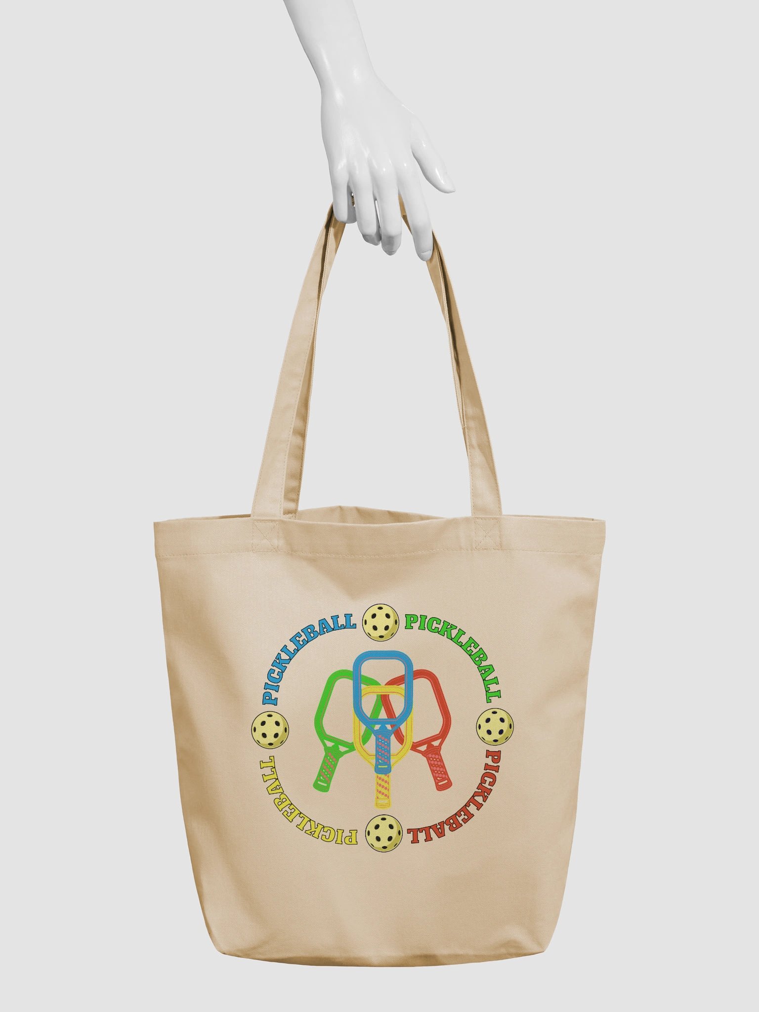 Pickleball Four Circle Colors Paddles Tote Bag product image (6)