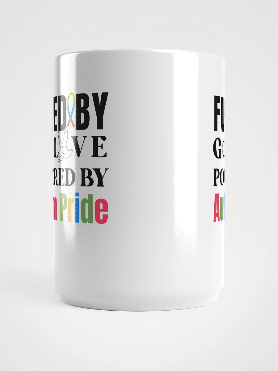 Fueled By God, Powered By Autism Pride, Autism White Gloss Ceramic mug product image (5)