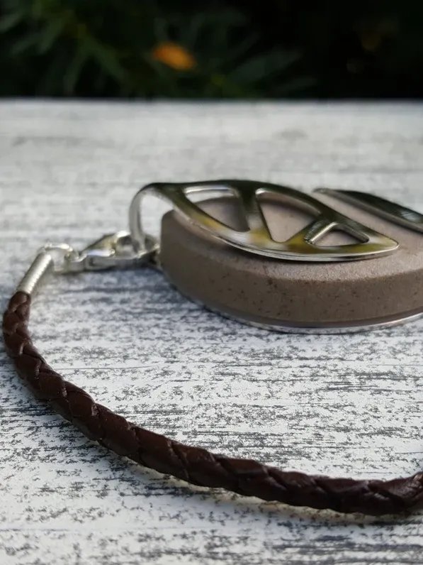 Coffee Leather Bolo Bracelet | Handmade Accessory for Bellabeat Leaf Urban & Ivy product image (1)