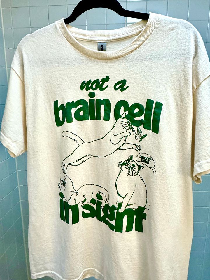 Not A Brain Cell In Sight Unisex Tee 🧠🐈 product image (1)