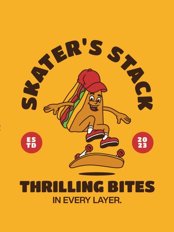 Skaters Stack Mascot Character Illustration Design product image (1)