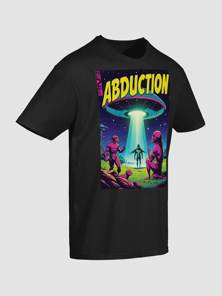 1970s Sci-Fi Comic T-Shirt – Retro Alien Abduction Art product image (9)