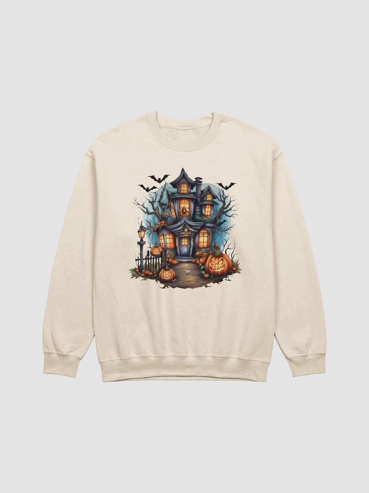 Whimsical Haunted House Crewneck Sweatshirt product image (1)