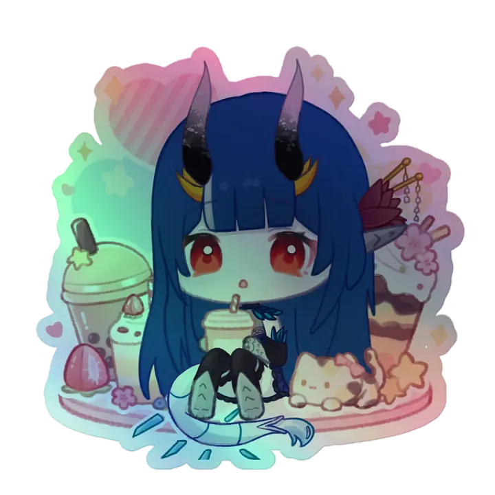 Valentines Boba Holo Sticker product image (1)