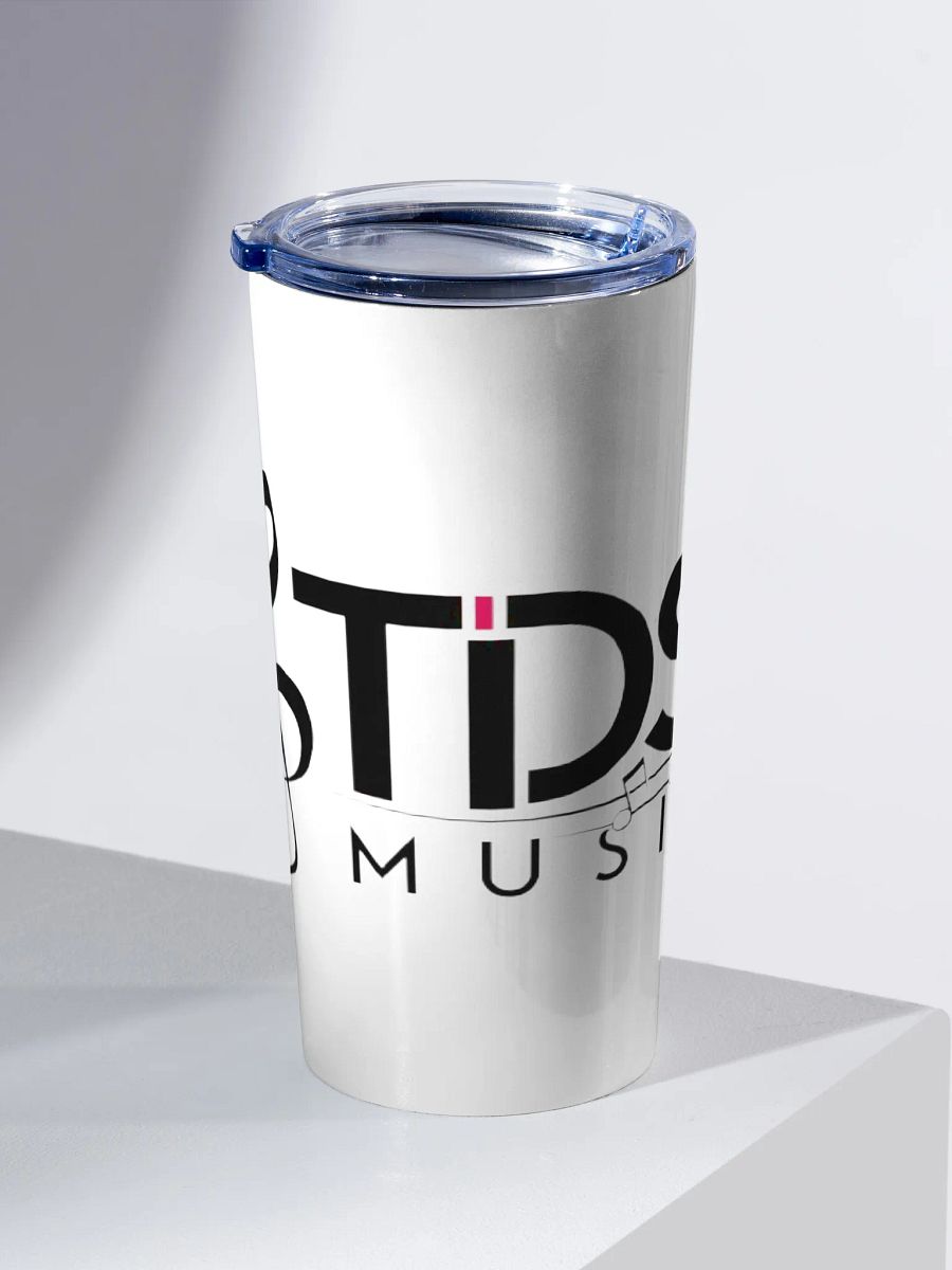 TDS Music 20oz Insulated Stainless Steel Tumbler - White with Musical Design product image (2)