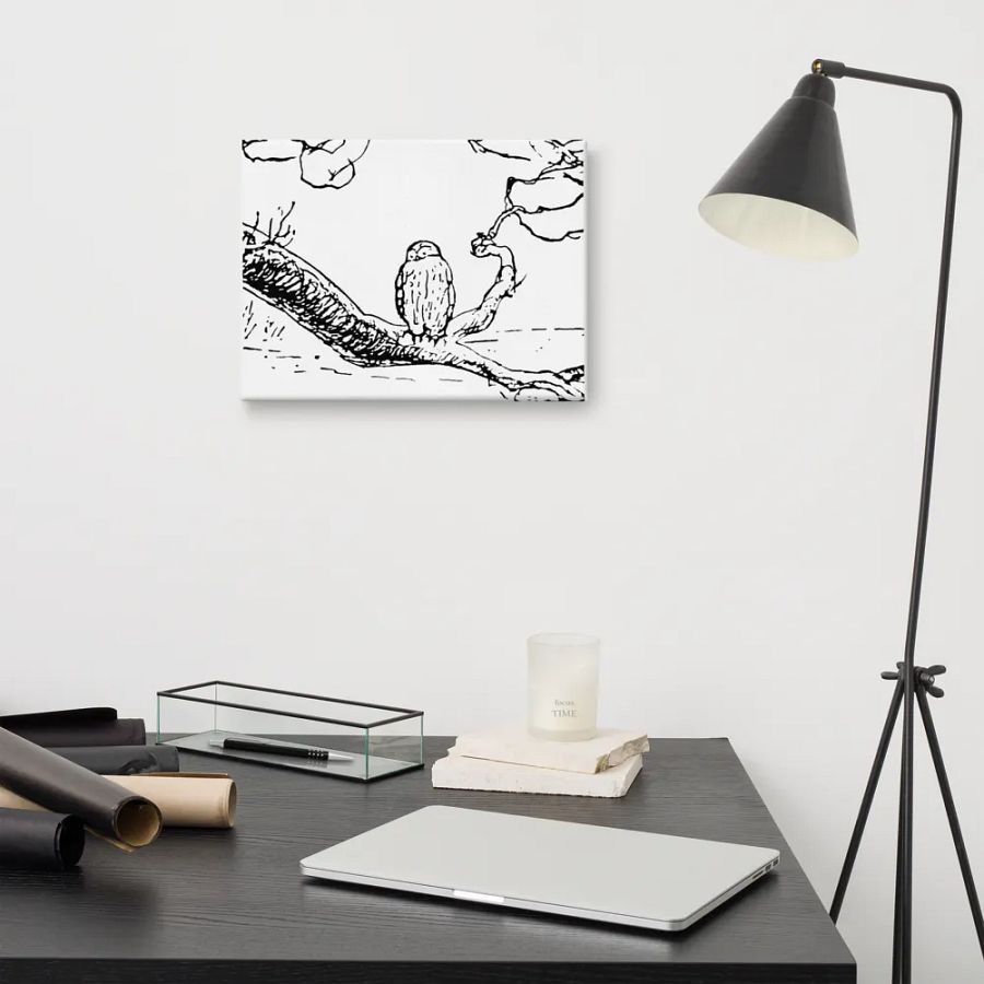 Owl on a Branch Canvas Artwork product image (8)