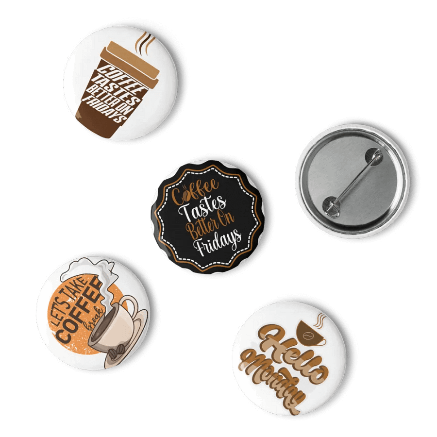 Friday Coffee Vibes Pin Button Set product image (15)
