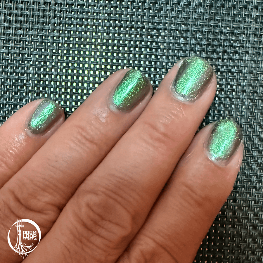 WORD VOMIT - Green Shimmer Silver Plum Shifty Nail Polish product image (10)