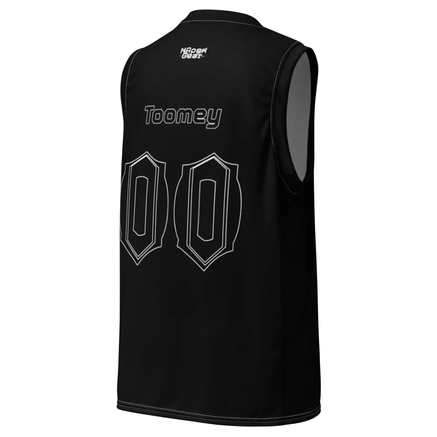 Toomey - Black - Recycled Unisex Basketball Jersey - Black HApex Gear Black Logo product image (9)