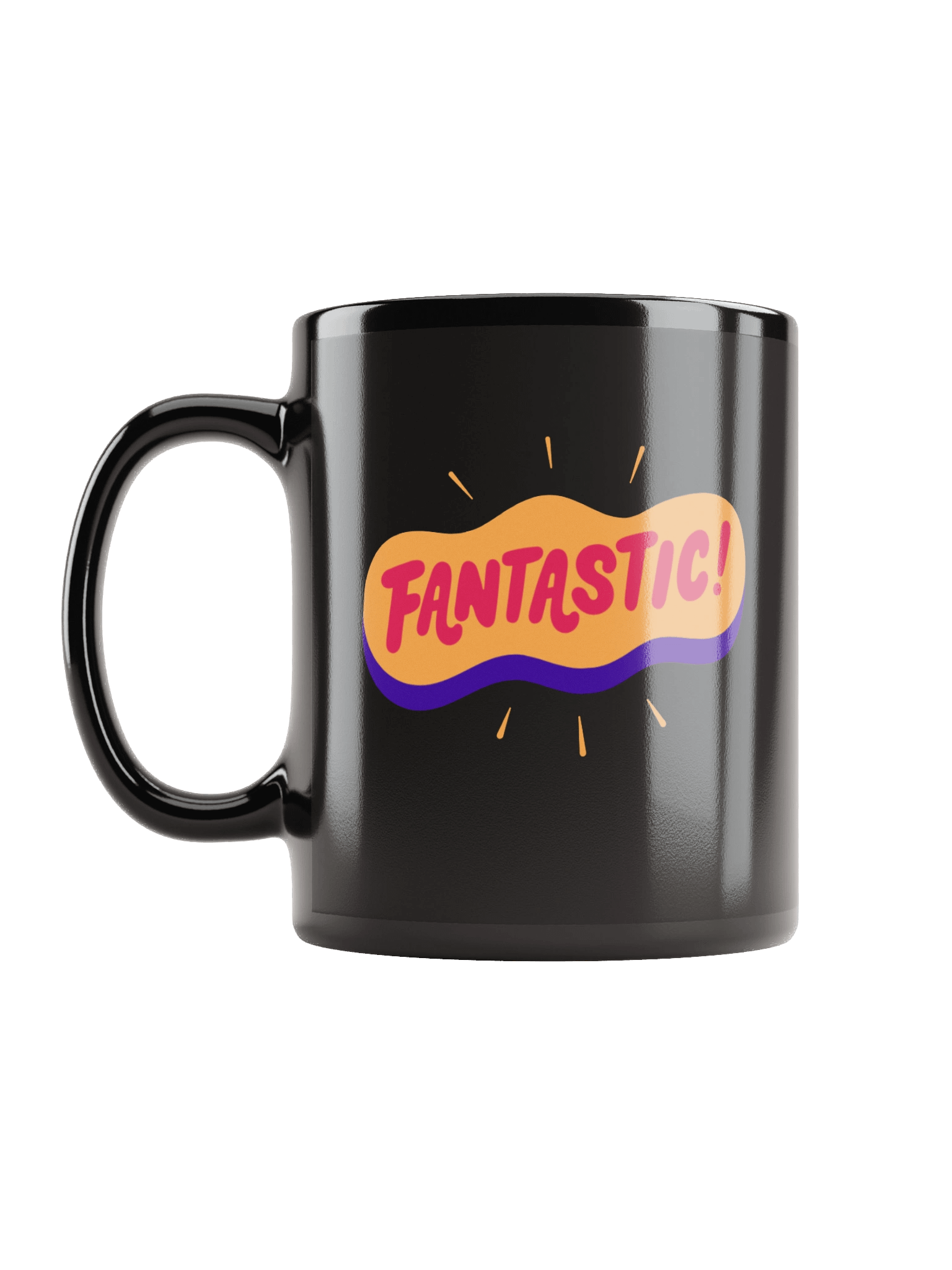 Fantastic! Bold Orange and Red Black Coffee Mug product image (2)