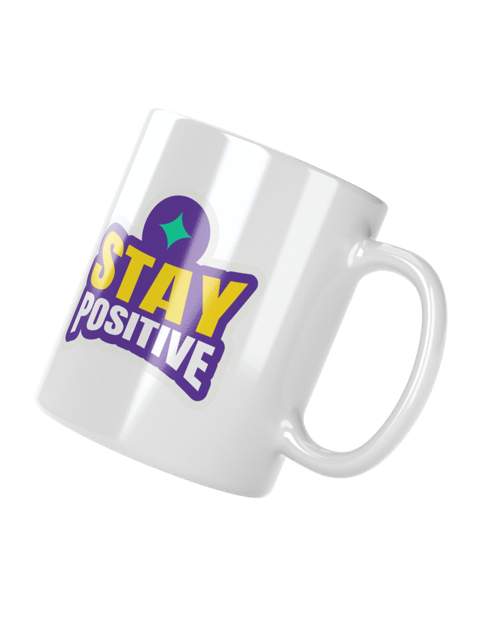 Stay Positive White Glossy Mug product image (3)