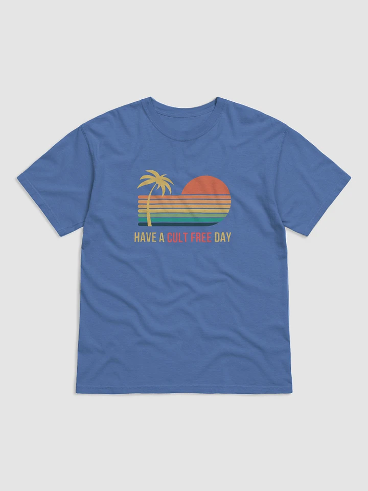 Have a Cult Free Day Retro Blue T-Shirt Mens product image (1)