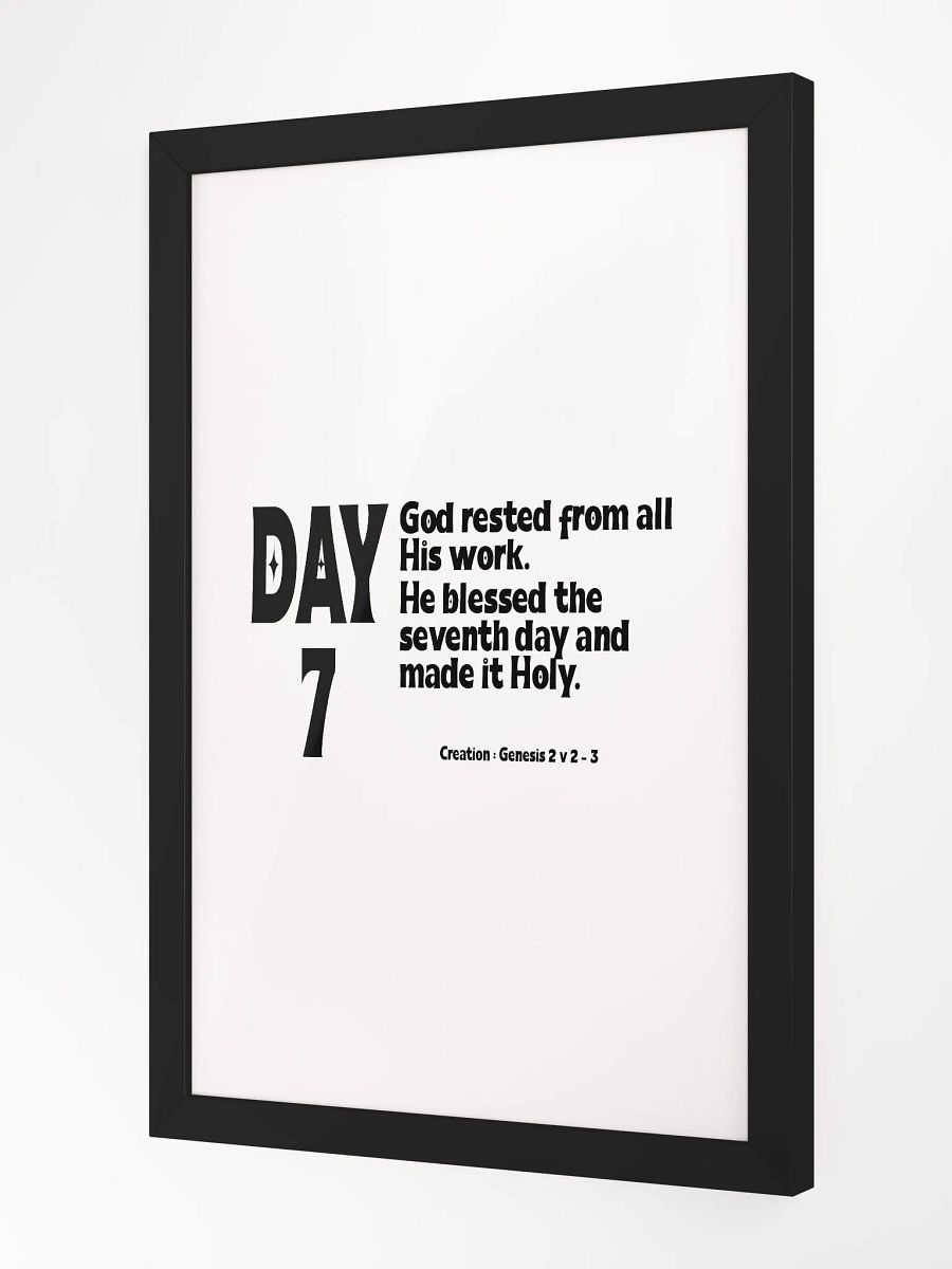 CREATION: DAY 7 Christian, Jesus, faith, God, Bible, Christianity, Jesus Christ, religion, Bible Verse, Love product image (3)