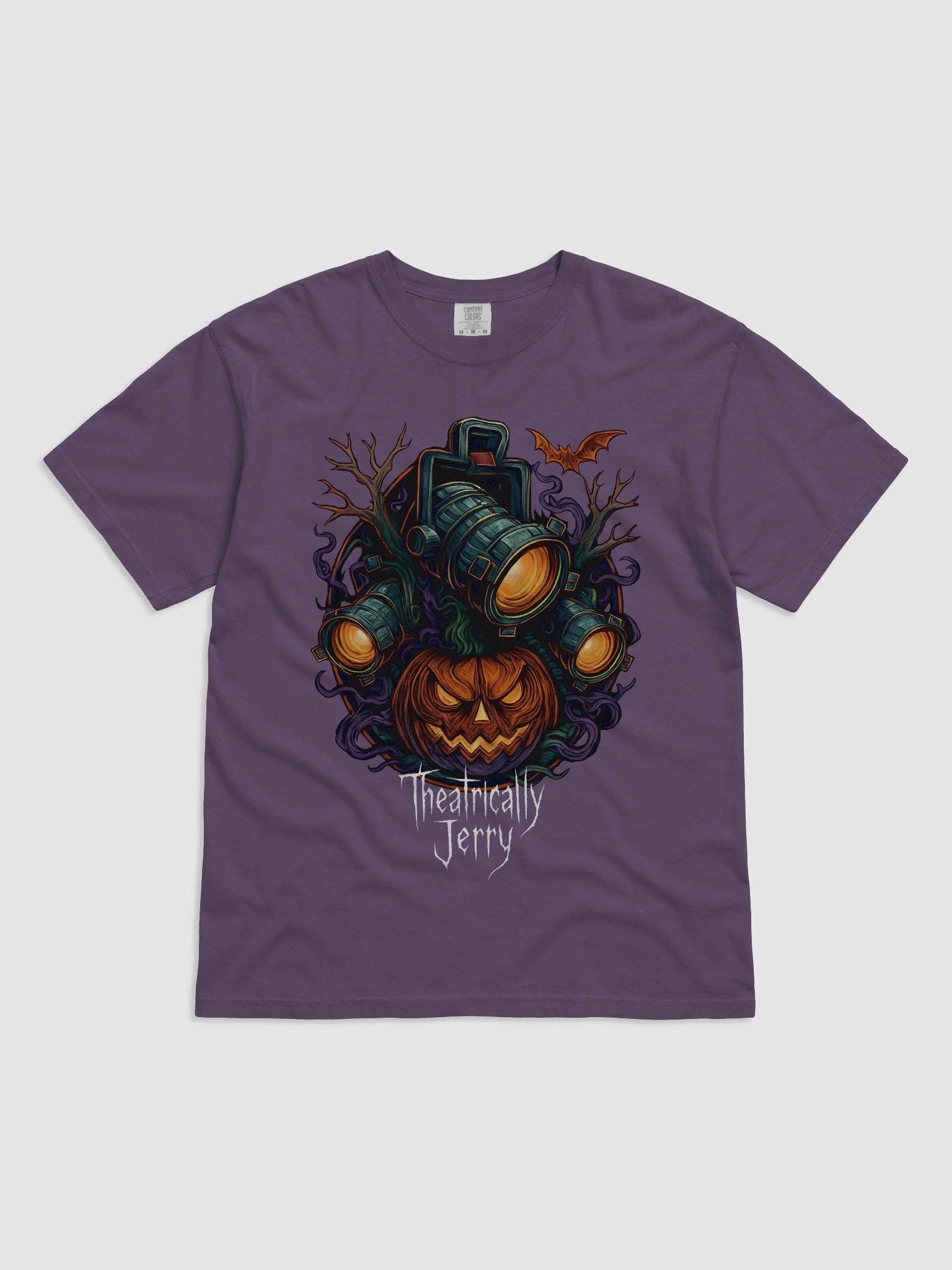 Theatrically Jerry: Halloween Series "Menacing Jack-O'-Lantern" Stage Lights T-Shirt product image (2)