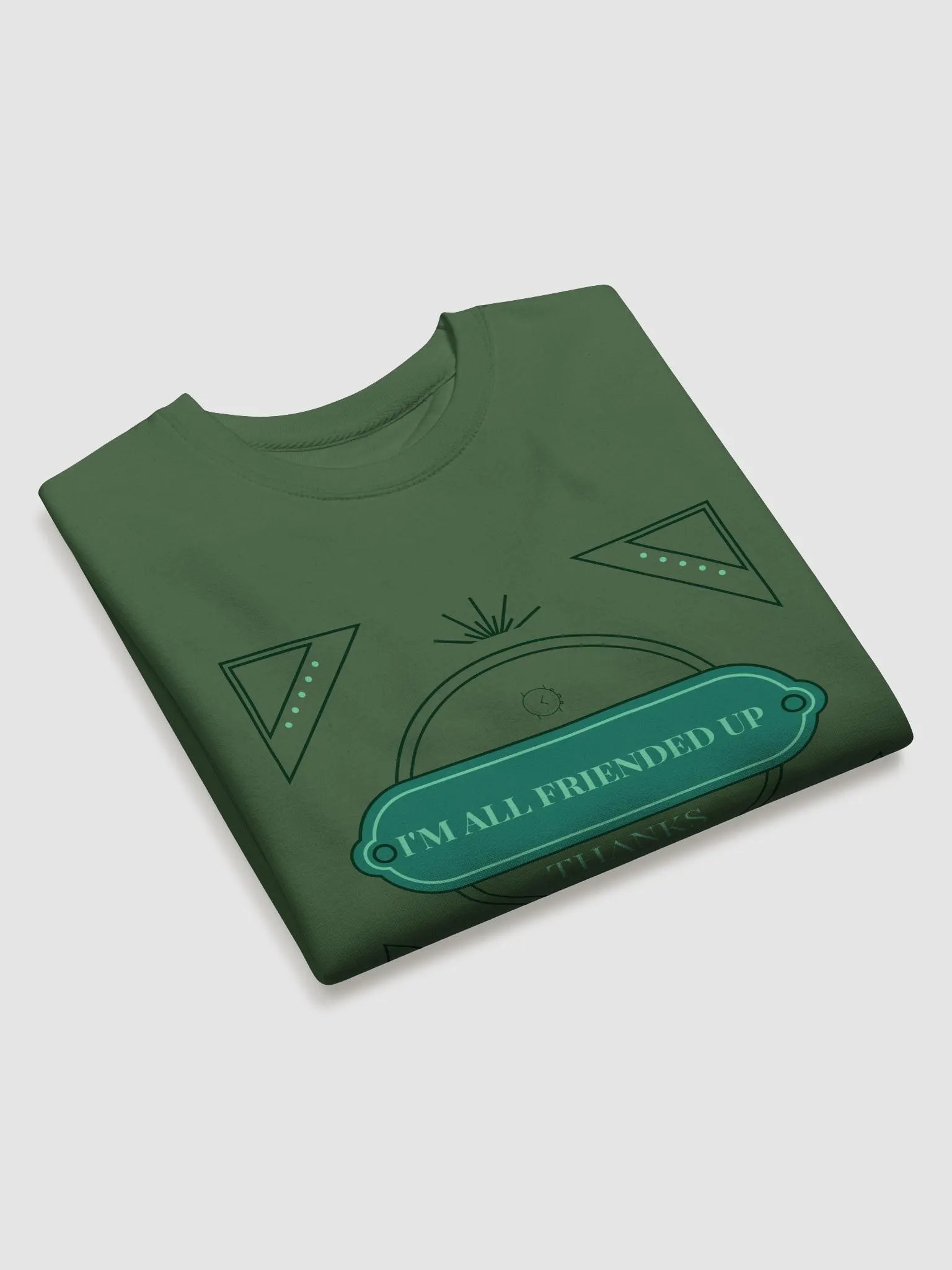 All Friended Up Green Sweatshirt product image (3)