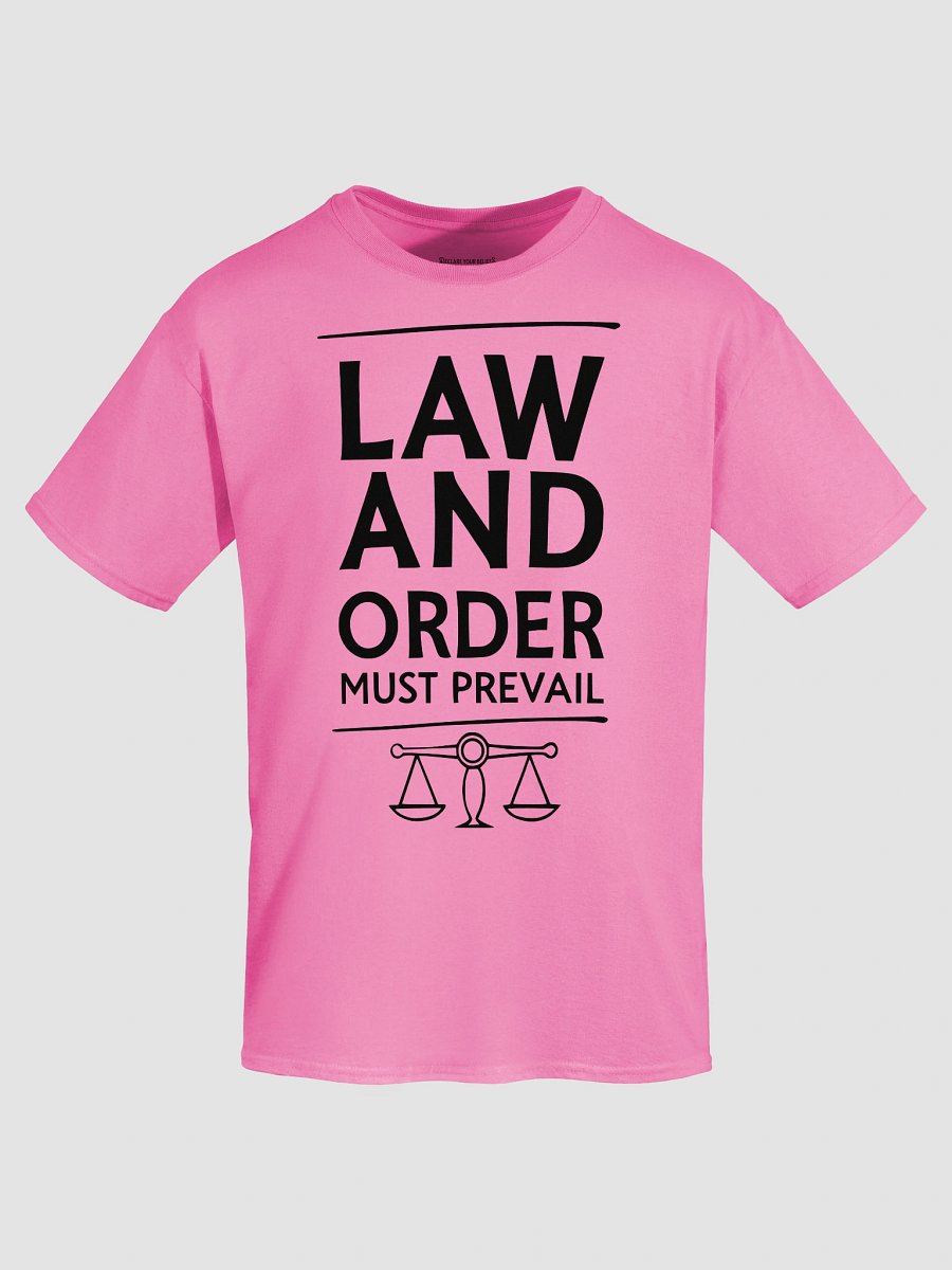 "Law & Order Must Prevail" Essential Truth Tee - Black Ink product image (7)