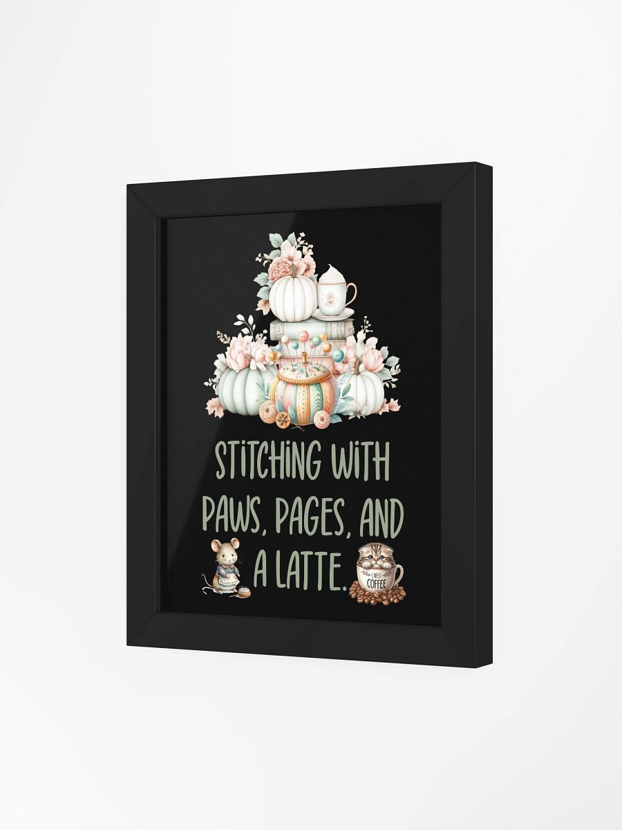 Stitching with Paws, Pages & Latte Poster product image (3)