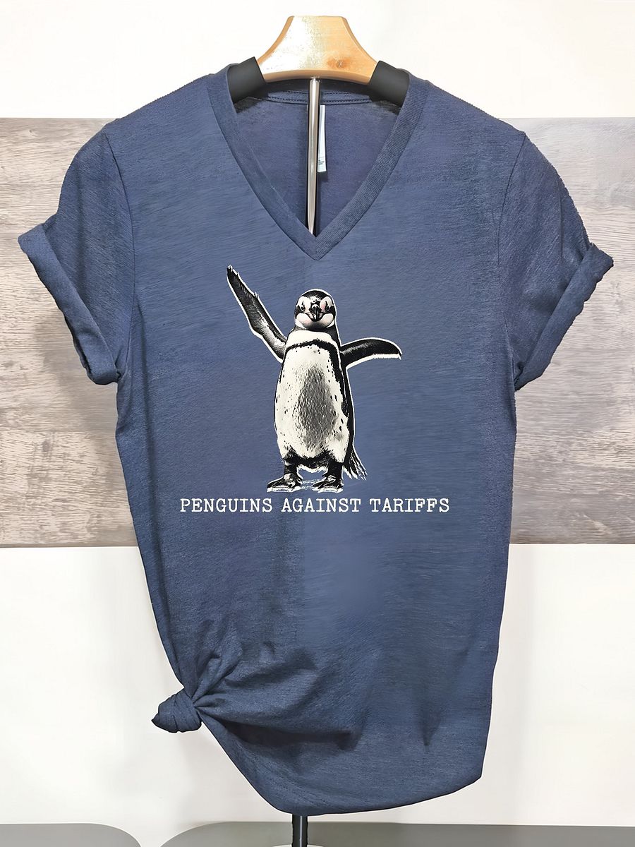 Penguins Against Tariffs Tee product image (1)
